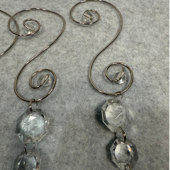 Crystal Chandelier Ornaments Suncatcher Set of 3 w/ Wire Hangers VTG Y2K Decor - Picture 15 of 16